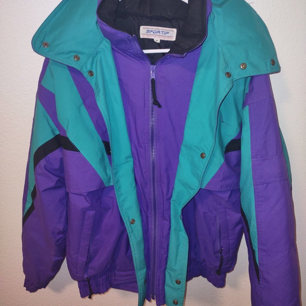 SPORTTIF  winter jacket size m / green and purple  in good condition